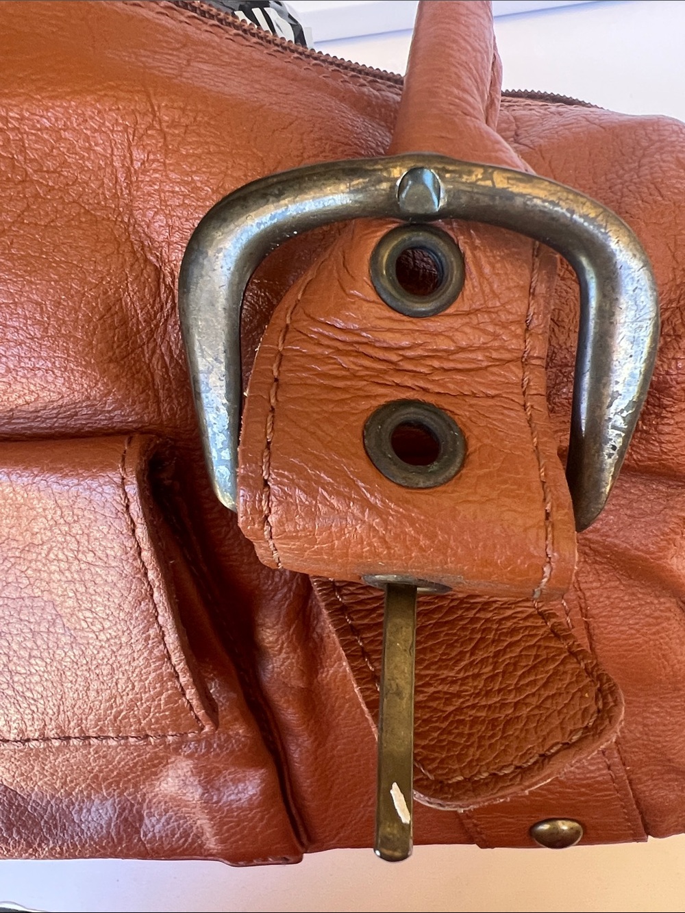 Deborah Gallo Classic Brown Leather Satchel Handbag - Picture 7 of 7